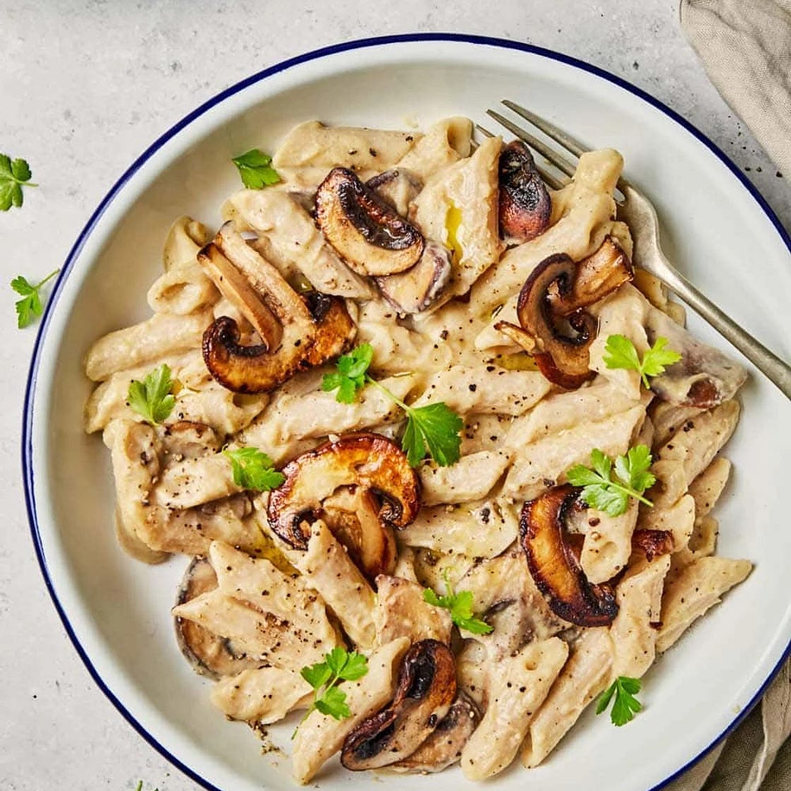 Vegan Creamy Mushroom Pasta