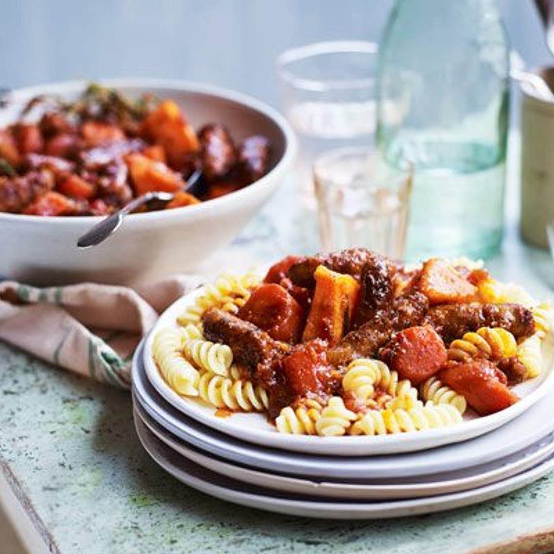 Slow-cooker sausage casserole