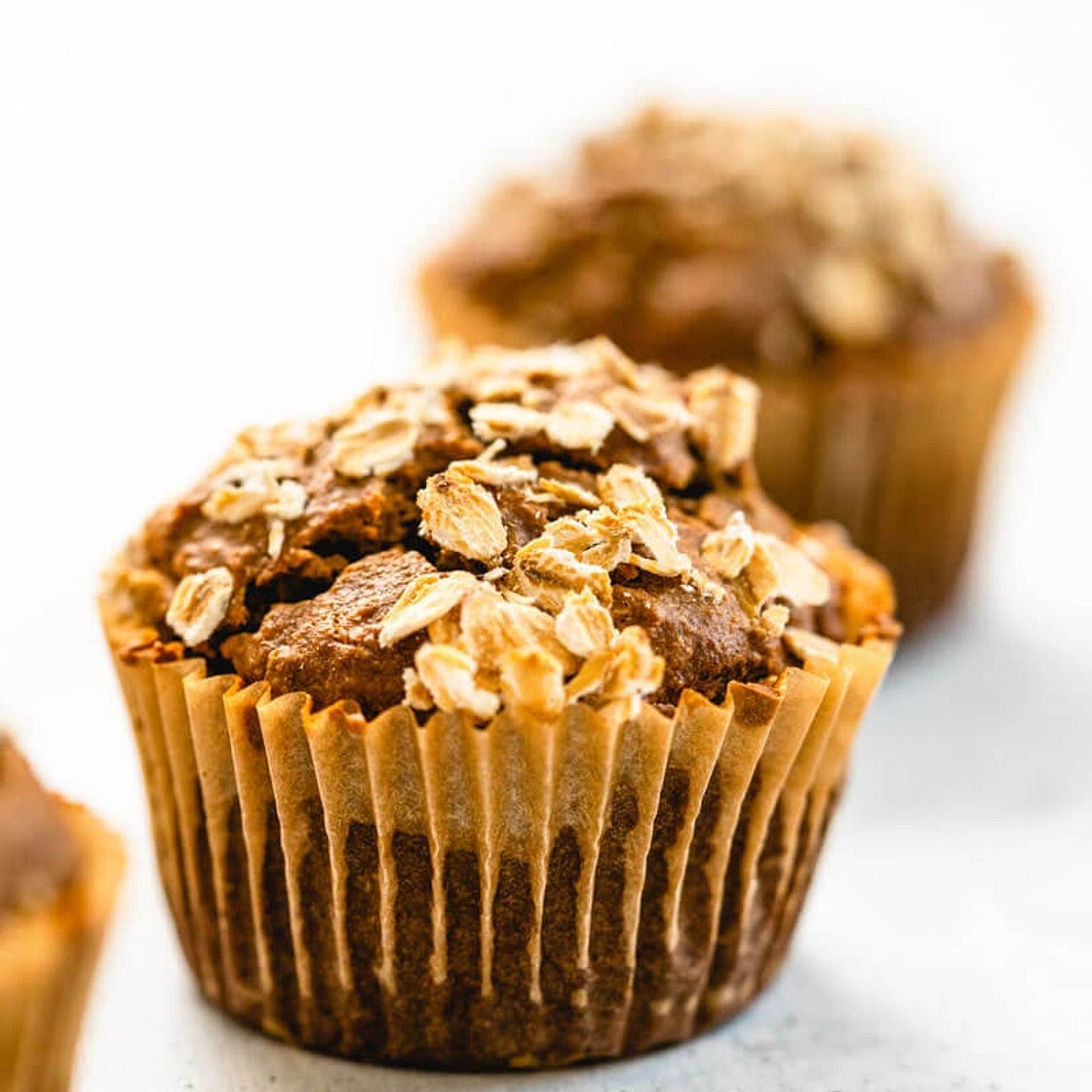 Healthy Banana Muffins (with Oatmeal!)