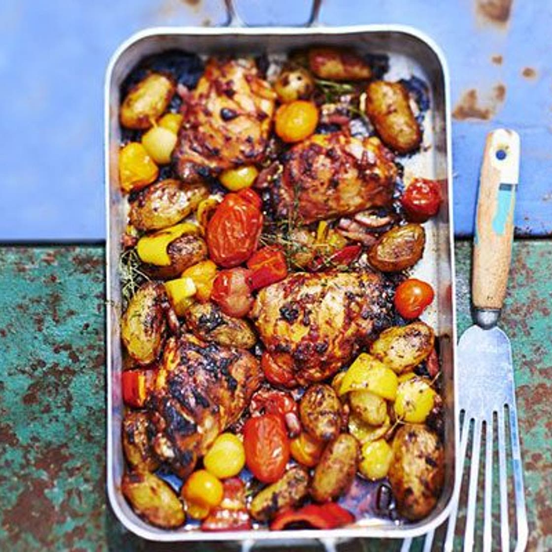 Amatriciana chicken traybake