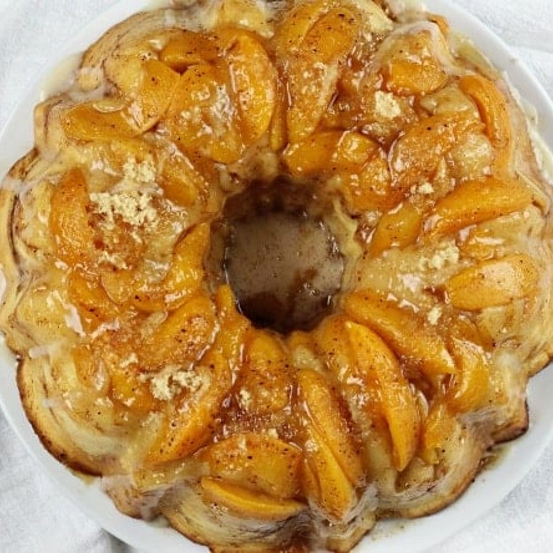 Peach Cobbler Cream Cheese Pound Cake