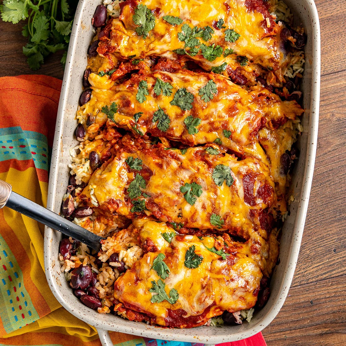 Mexican Chicken and Rice Bake
