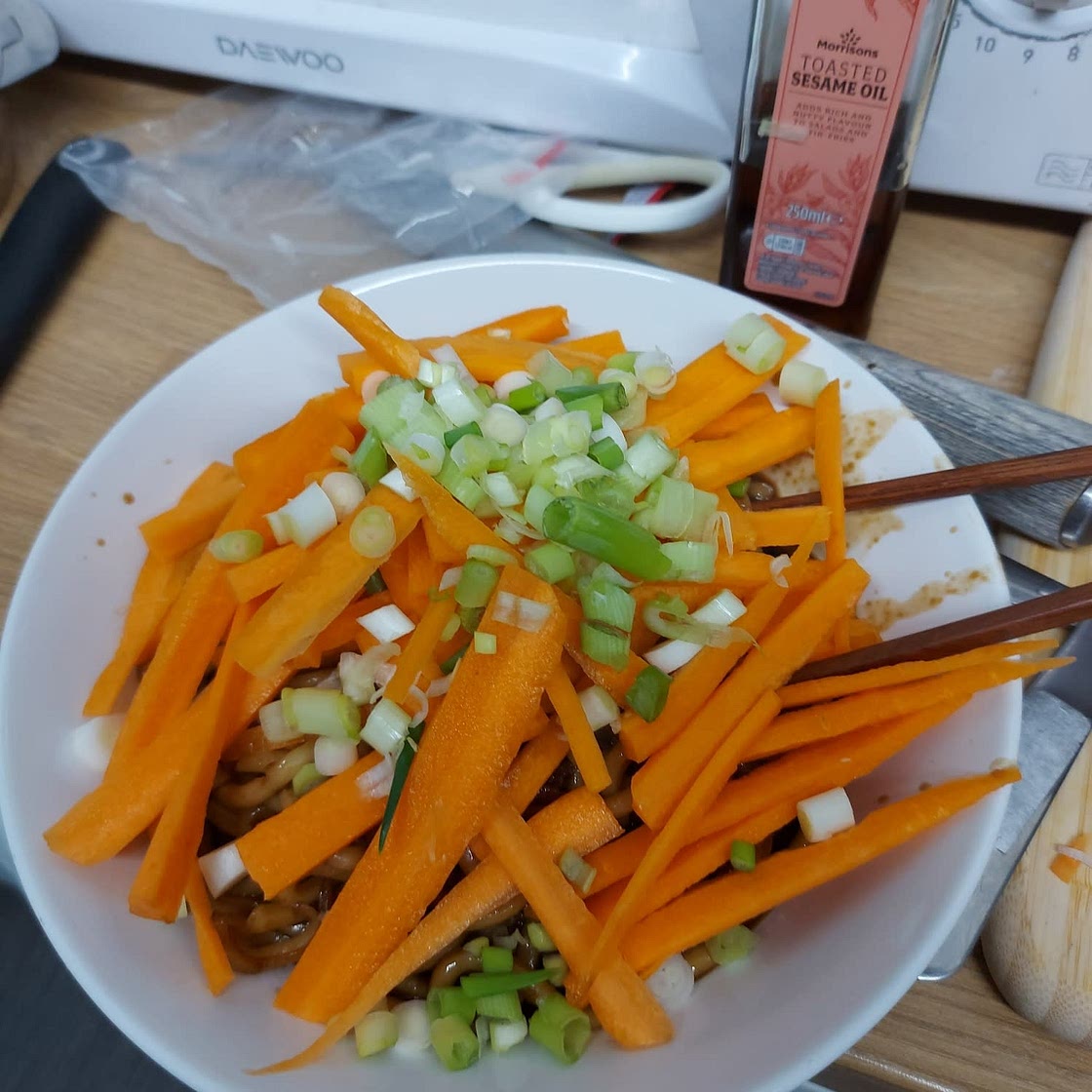 Crispy chilli turkey noodles