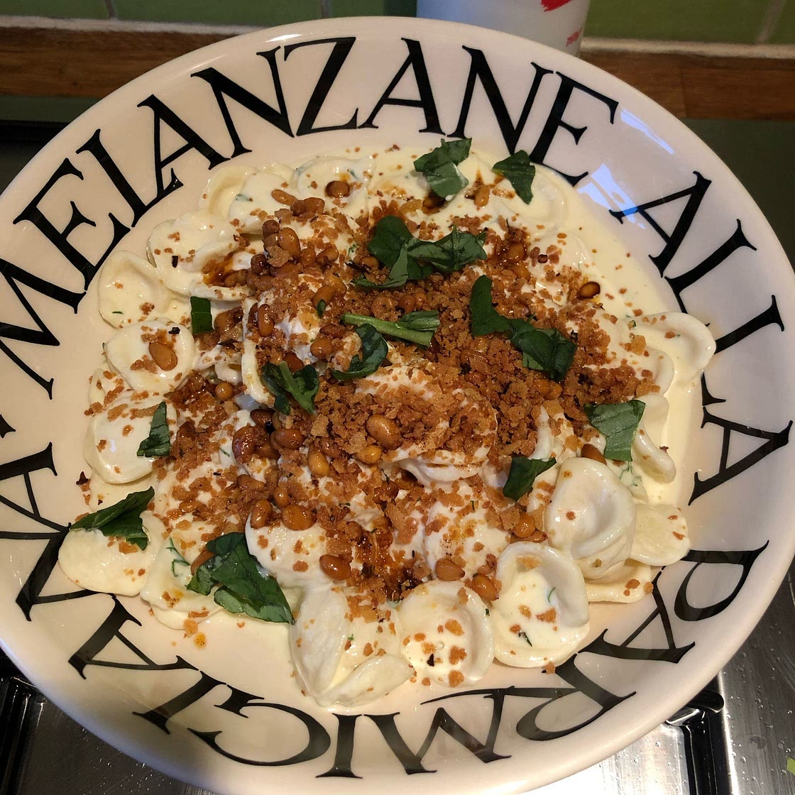 Pasta with Yoghurt and Parsley Breadcrumbs