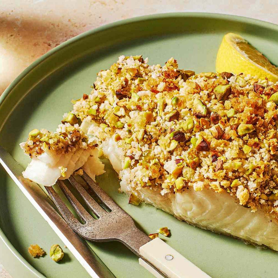 Pistachio-Crusted Halibut