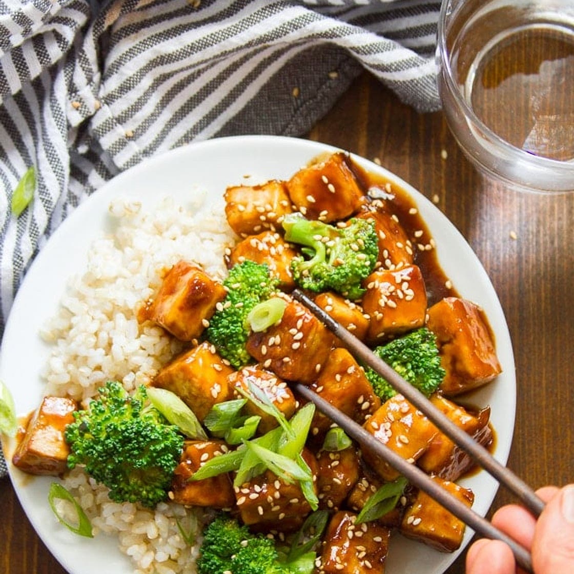 Crispy Baked Teriyaki Tofu