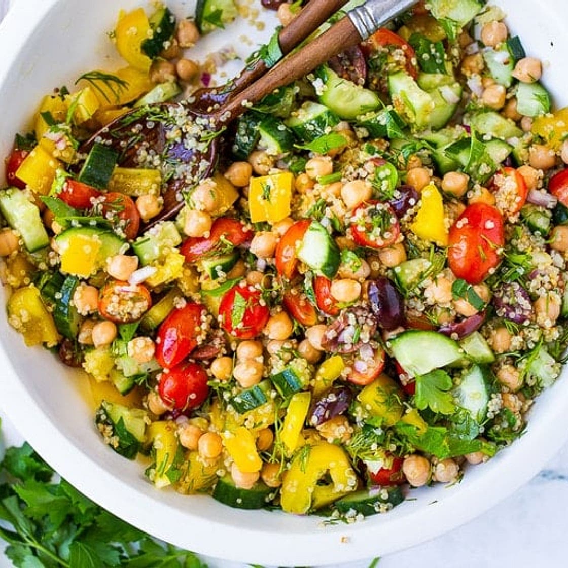 Lemony Chickpea Quinoa Salad