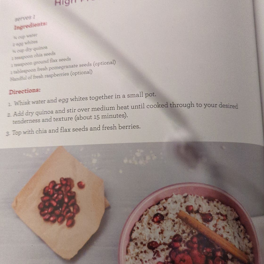 High protein quinoa oatmeal