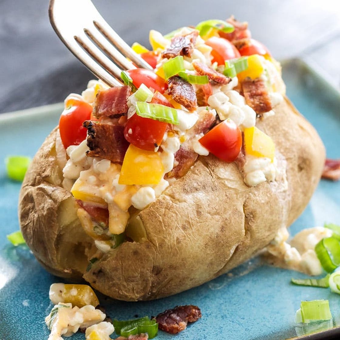 Healthy Loaded Baked Potatoes