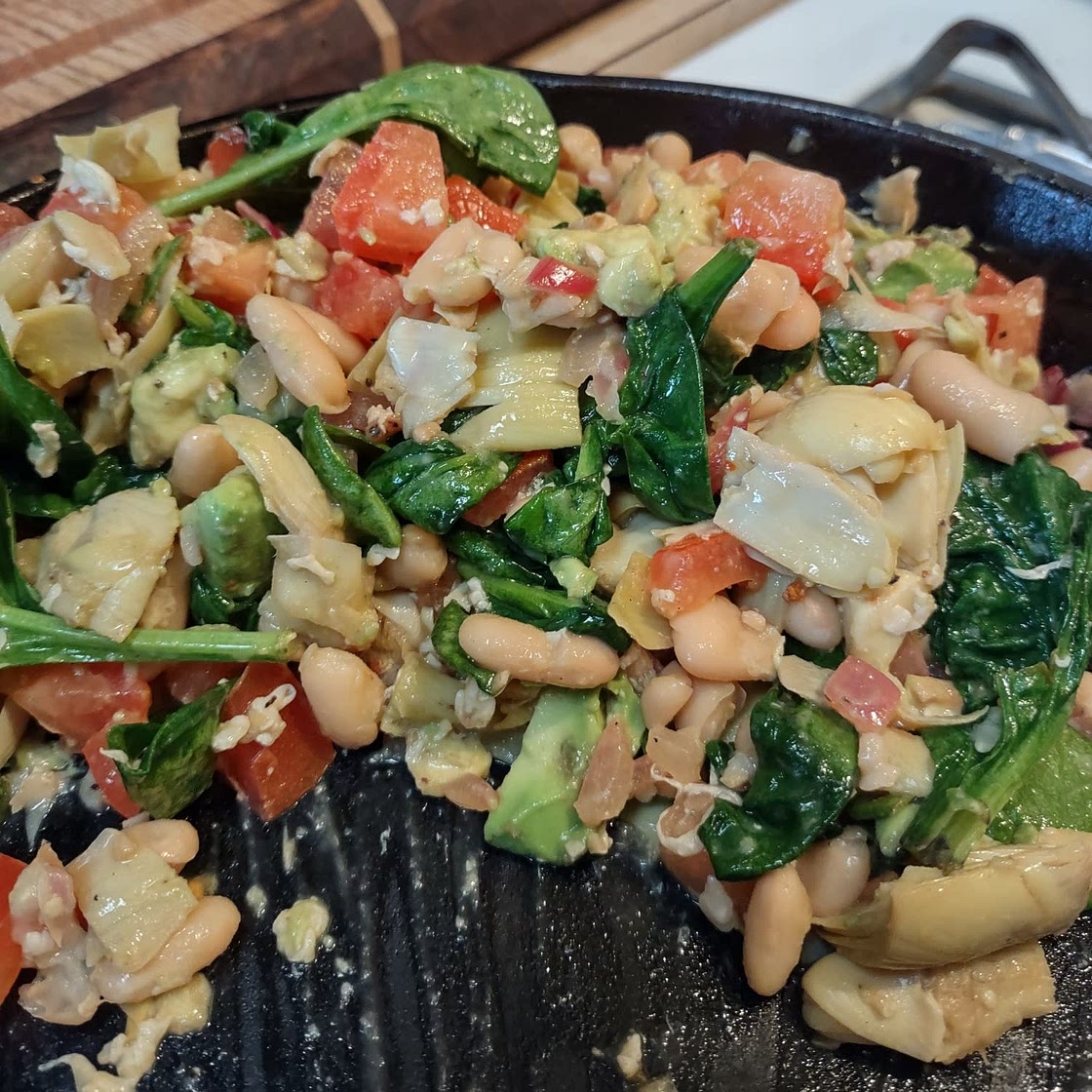 Warm Artichoke & Tuscan Bean Salad