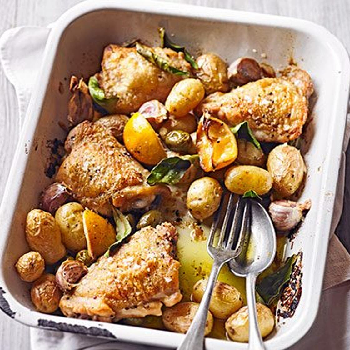 Chicken & new potato traybake