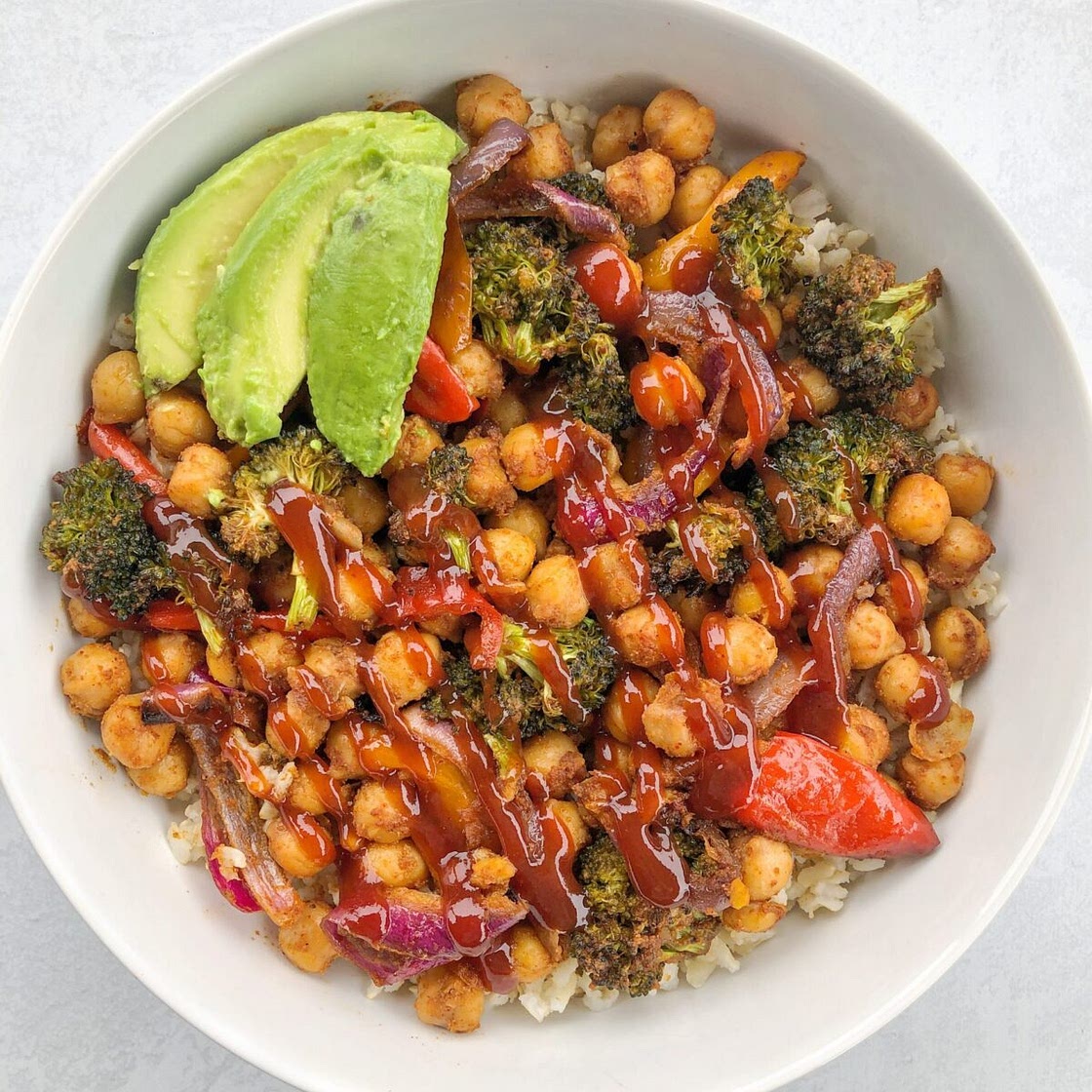 BBQ Chickpea Veggie Bowls