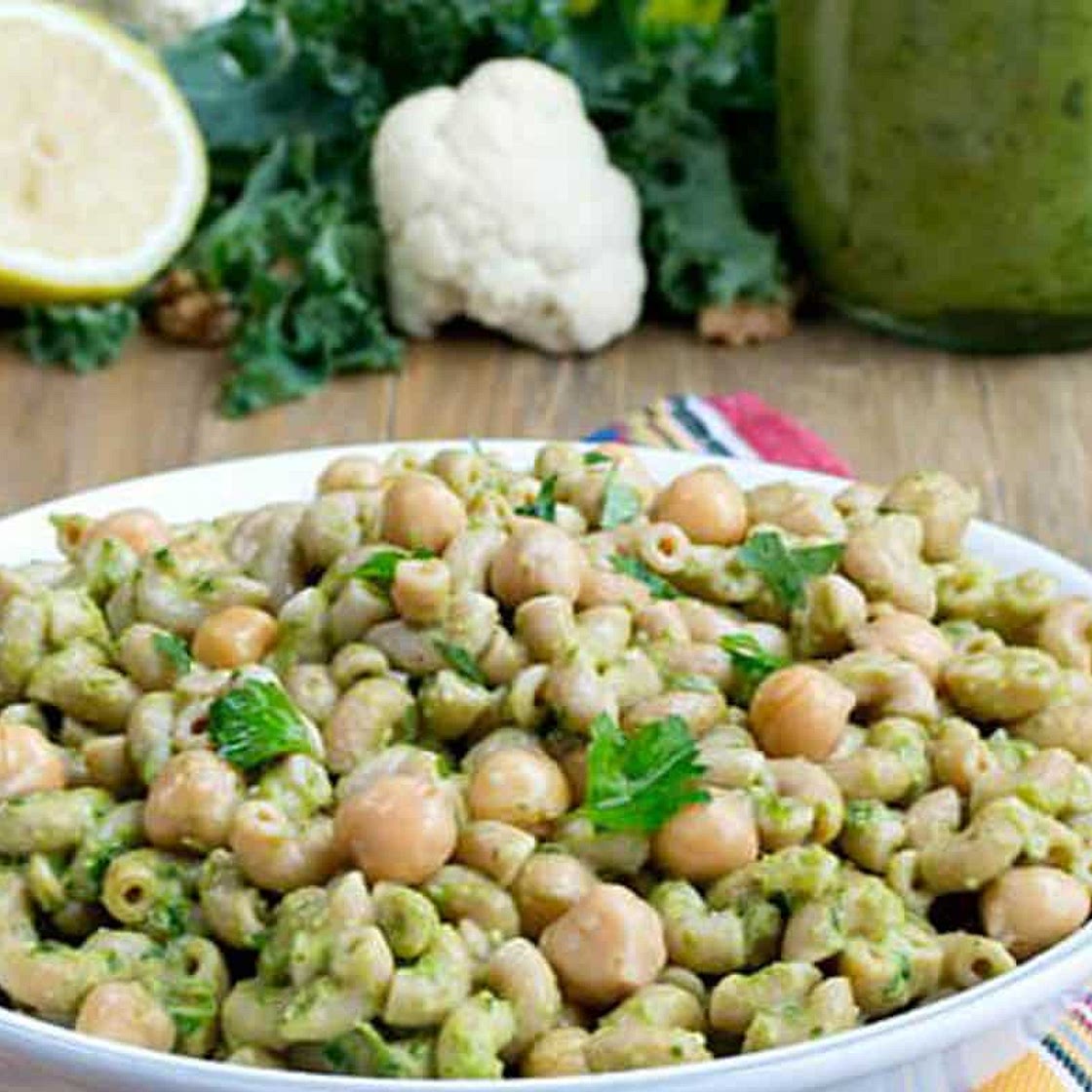 Cauliflower & Kale Pesto Pasta Recipe
