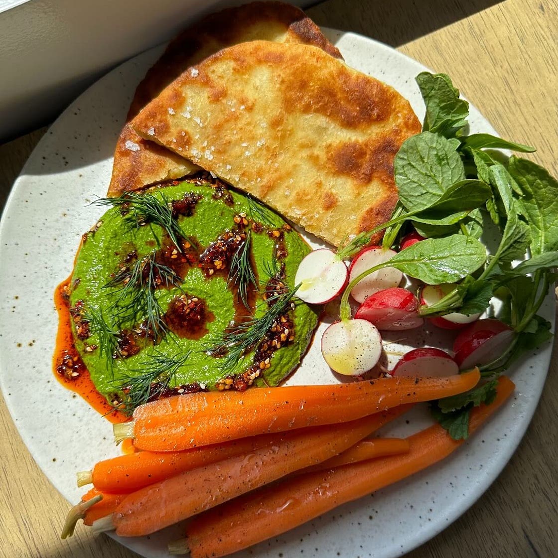 Pea Pepita Dip with Flatbread