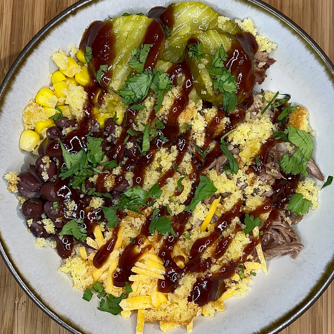 Leftover Pulled Pork Bowl