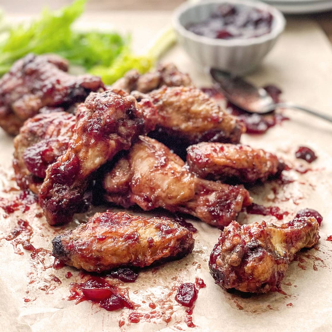 Air Fryer Smoky Cranberry Wings