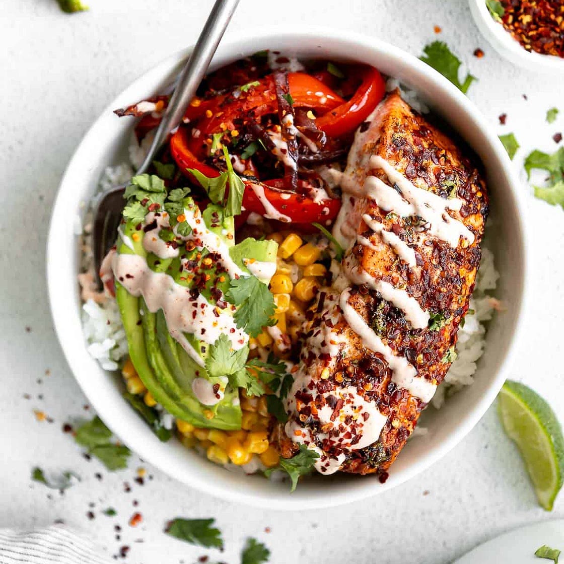Chili Lime Salmon Bowls