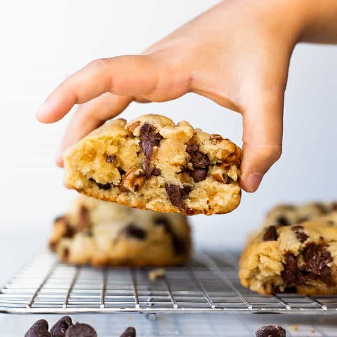 Thick Chocolate Chip Cookies
