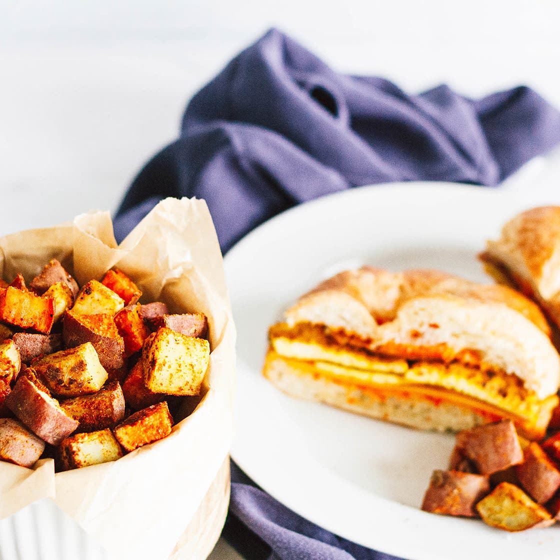 Oil Free Breakfast Sweet Potatoes