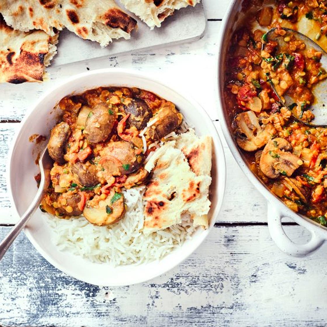 Mushroom dhansak
