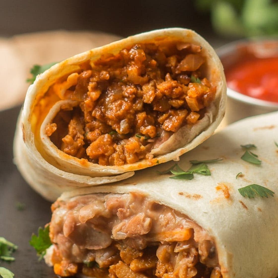"Beefy" Vegan Burritos