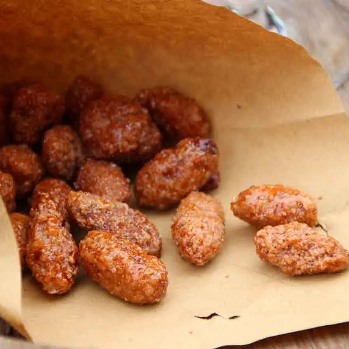 Cacahuetes con miel y sal