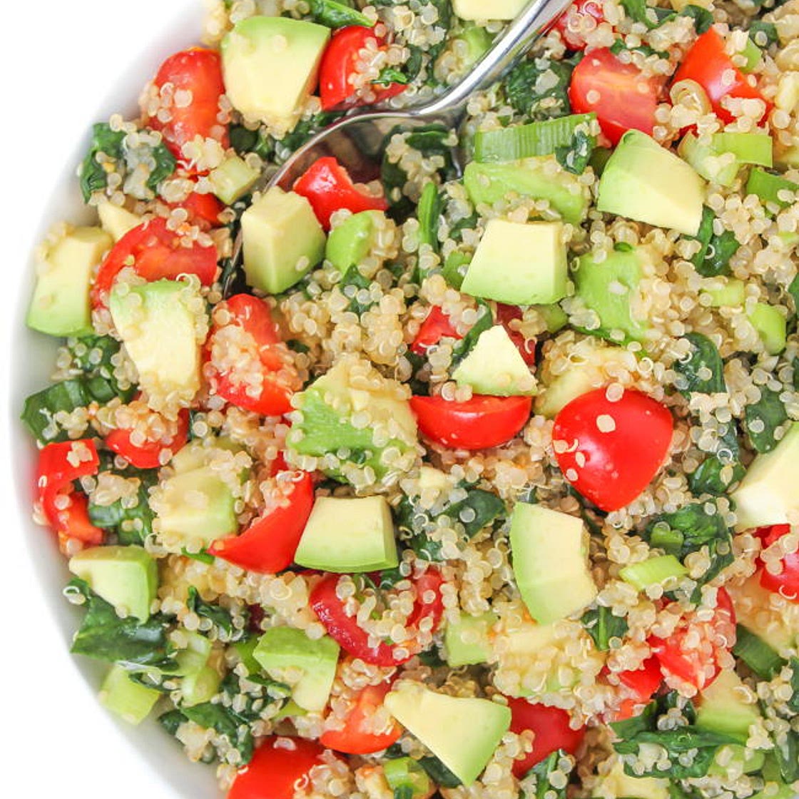 Quinoa Avocado Spinach Power Salad