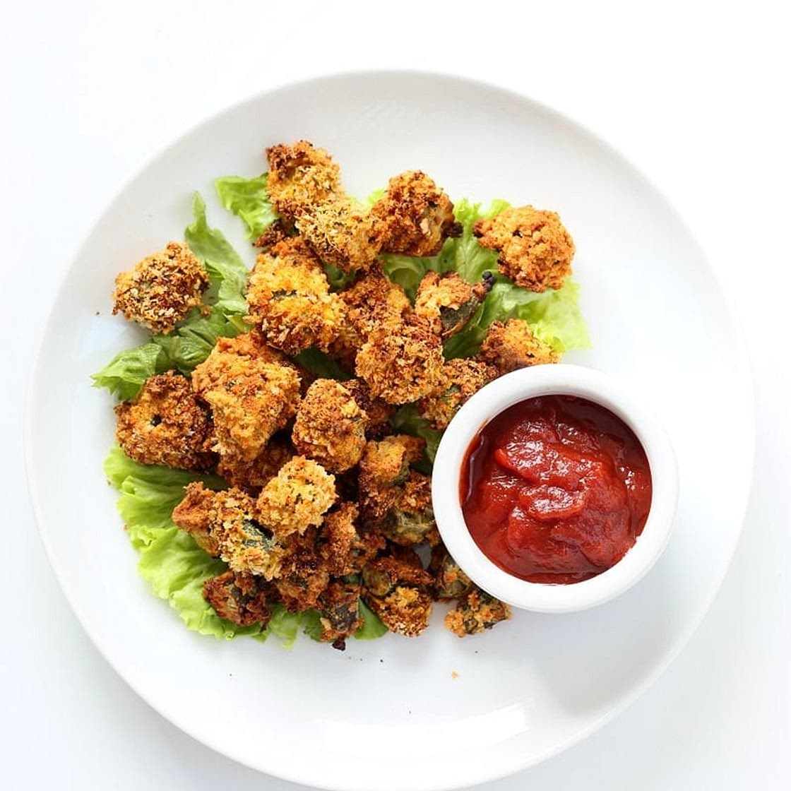 Baked Popcorn Okra