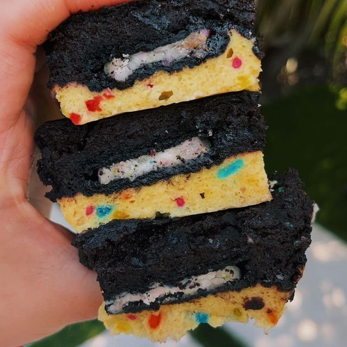Birthday Cake Slutty Protein Brownies  [~120 cals 9g protein] -