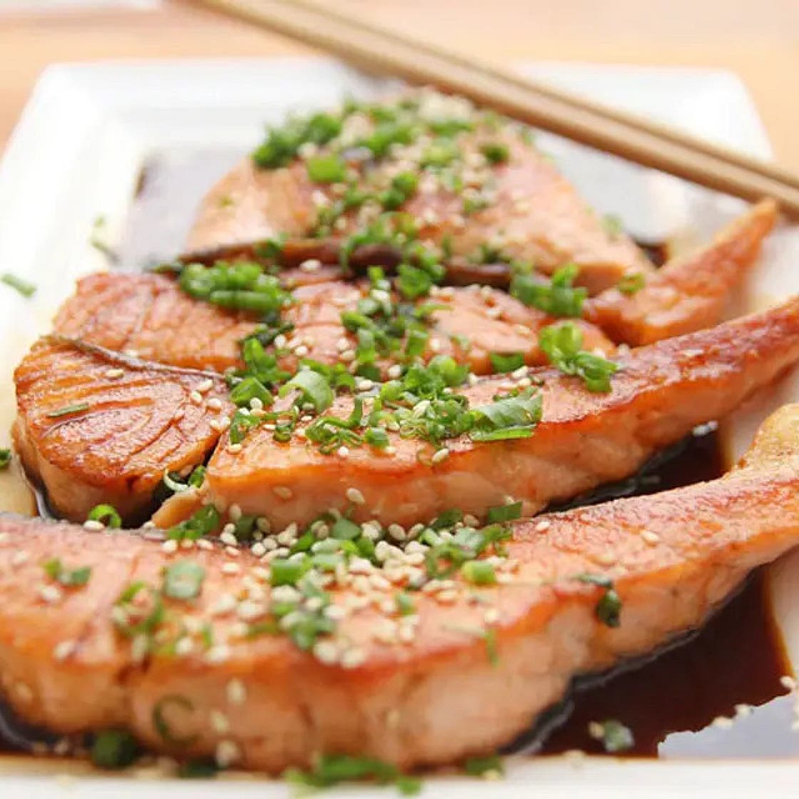 Salmón Teriyaki en Freidora Sin Aceite
