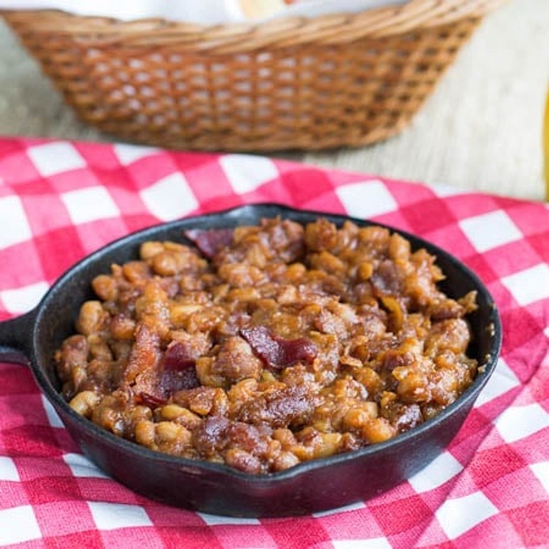 Slow Cooker Bourbon Baked Beans