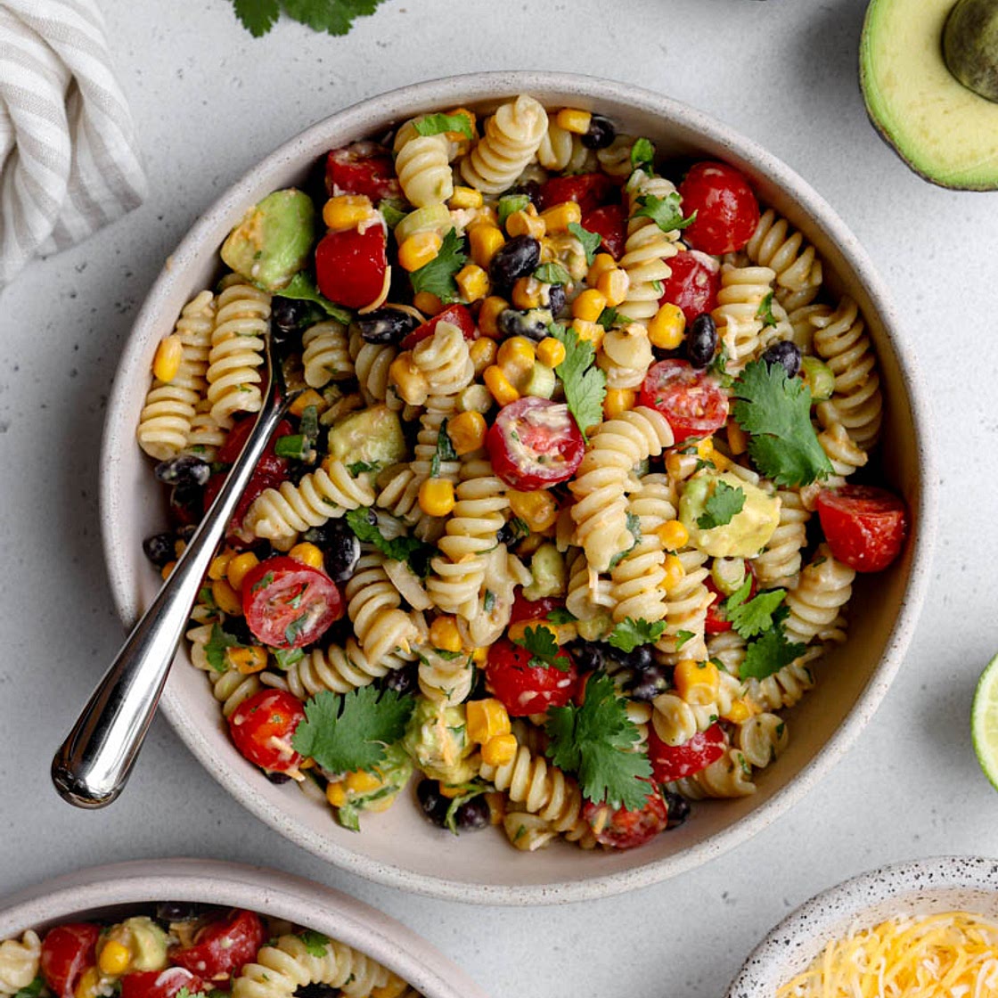 Vegetarian Cold Taco Pasta Salad