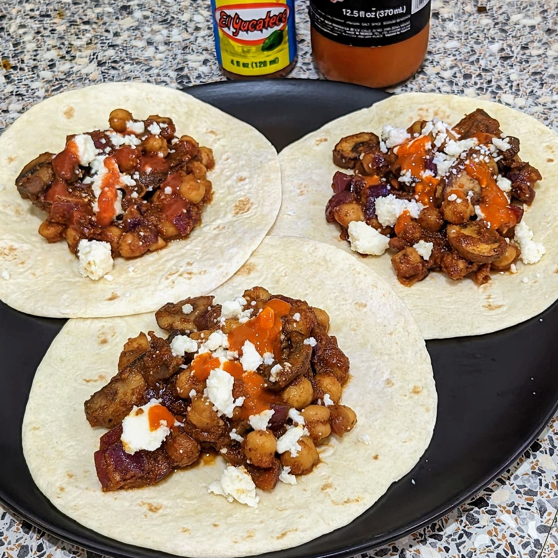 Al Pastor Chickpea Tacos