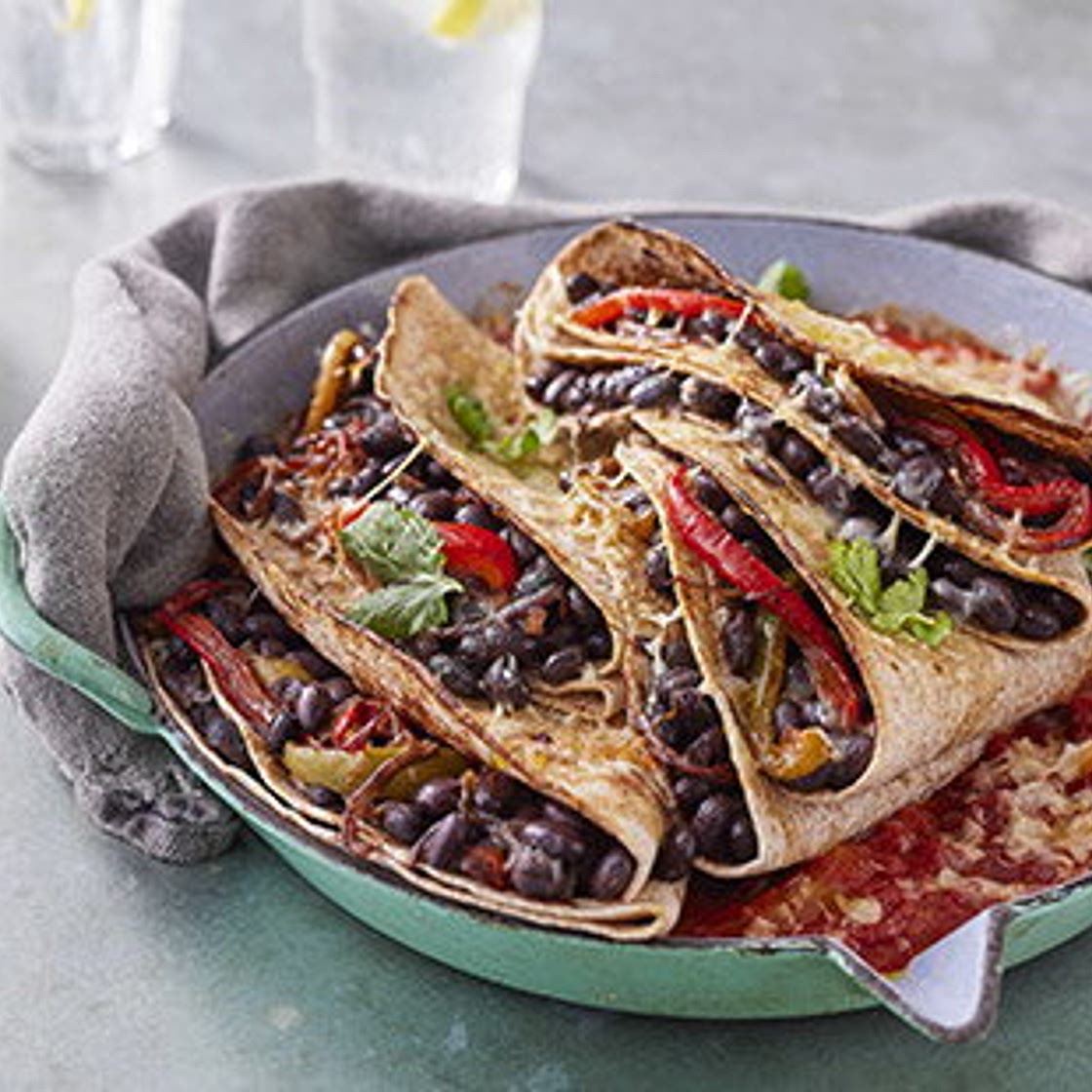 Jamie's Mexican-inspired black bean bake