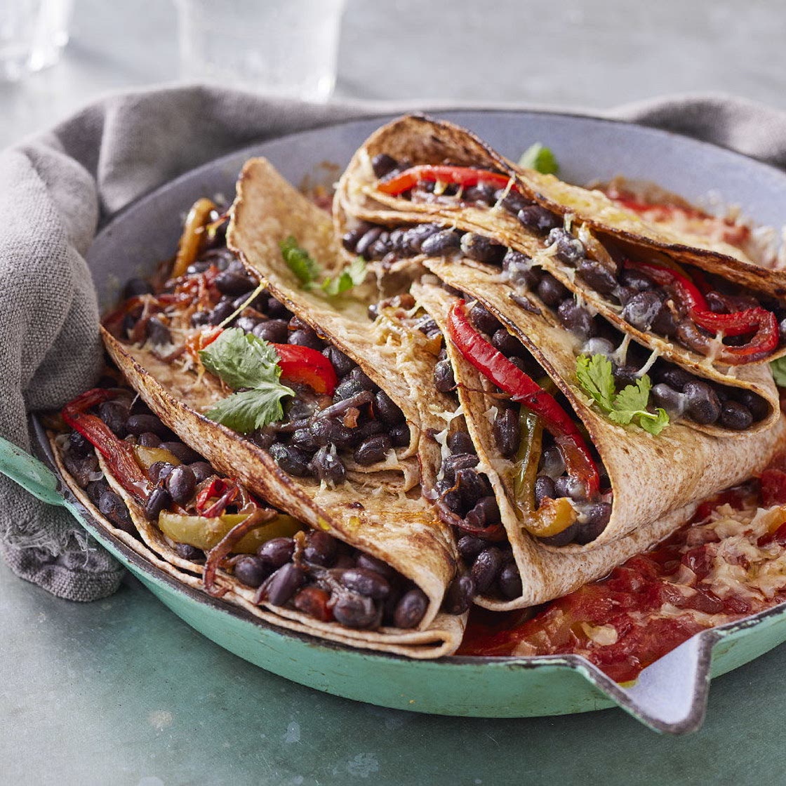 Jamie's Mexican-inspired black bean bake