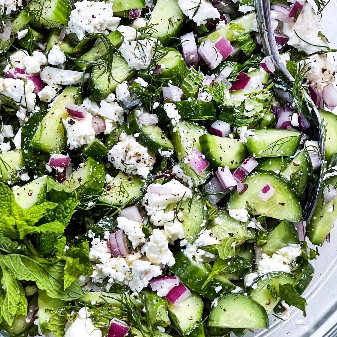 Herbed Cucumber and Feta Salad