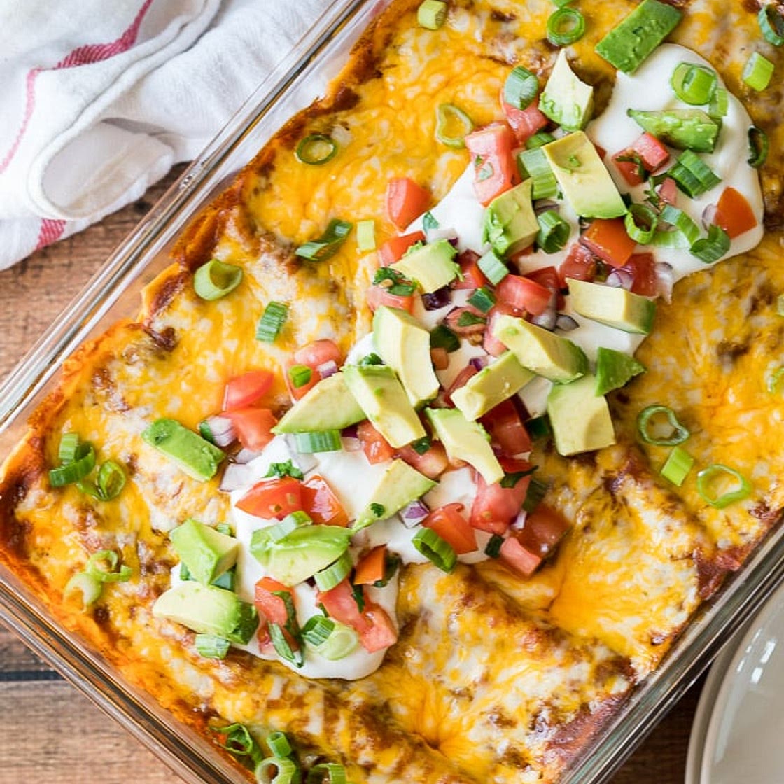 Easy Ground Beef Enchiladas
