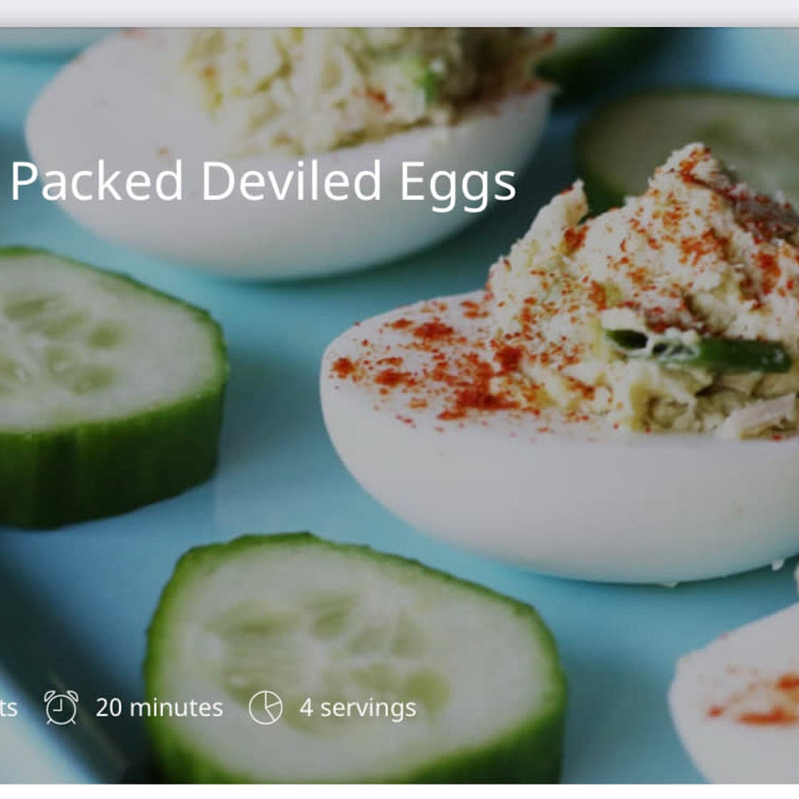 Protein packed devilled eggs 