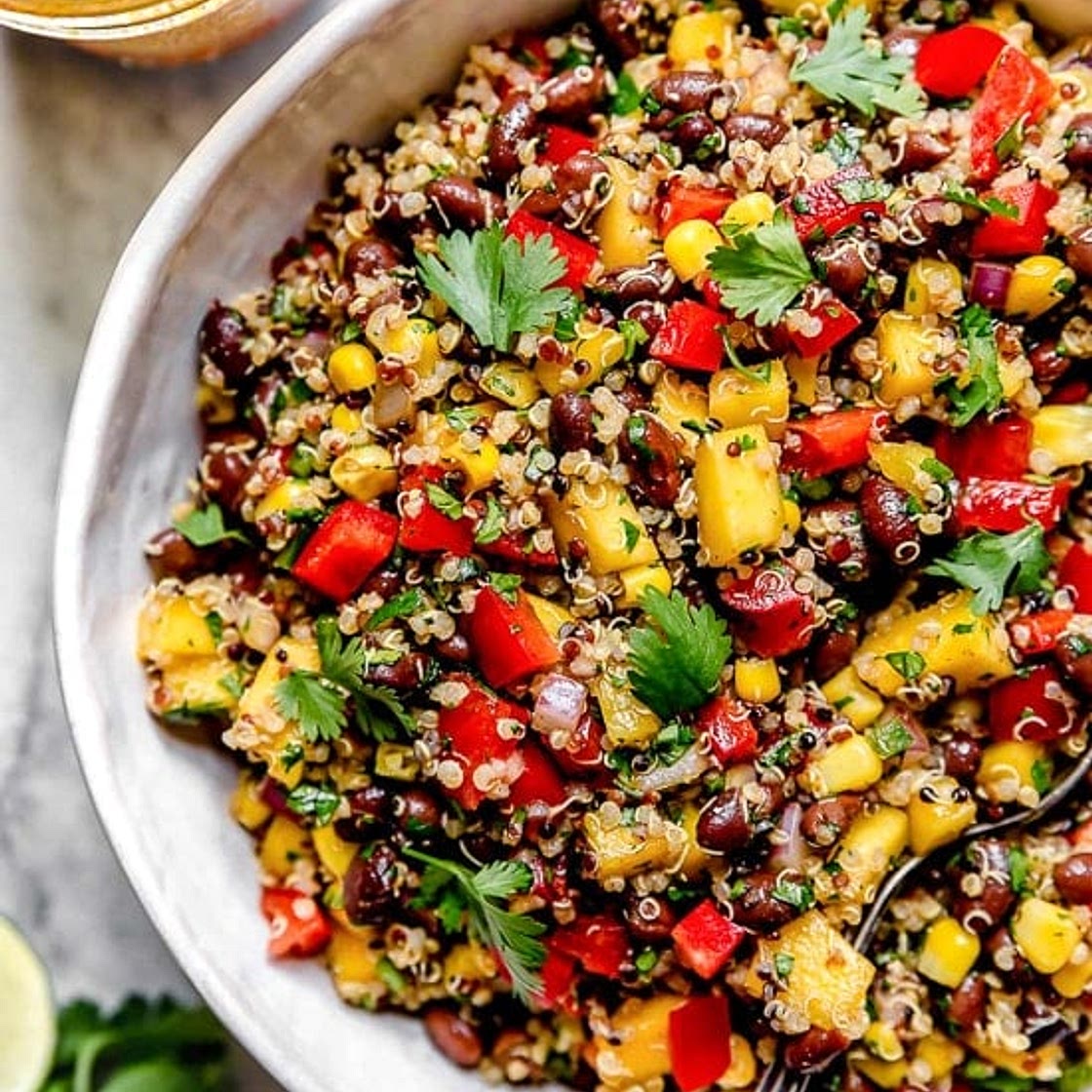 Southwestern Black Bean, Quinoa and Mango Salad