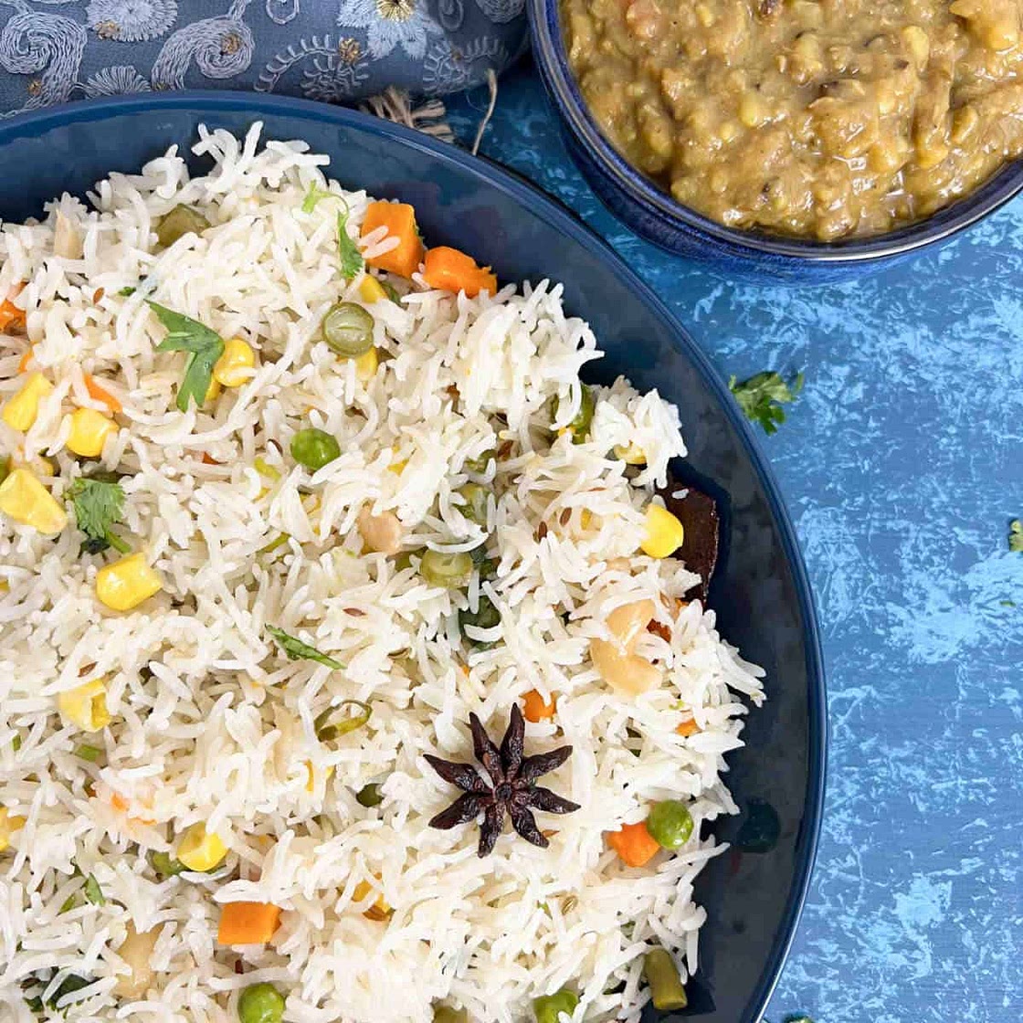 Coconut Milk Pulao (Instant Pot)