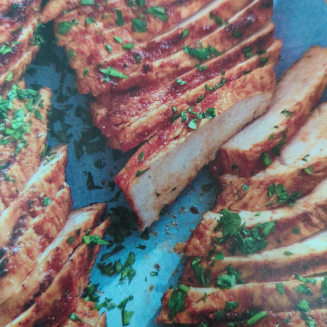 Grilled brown sugar-rubbed turkey tenderloin
