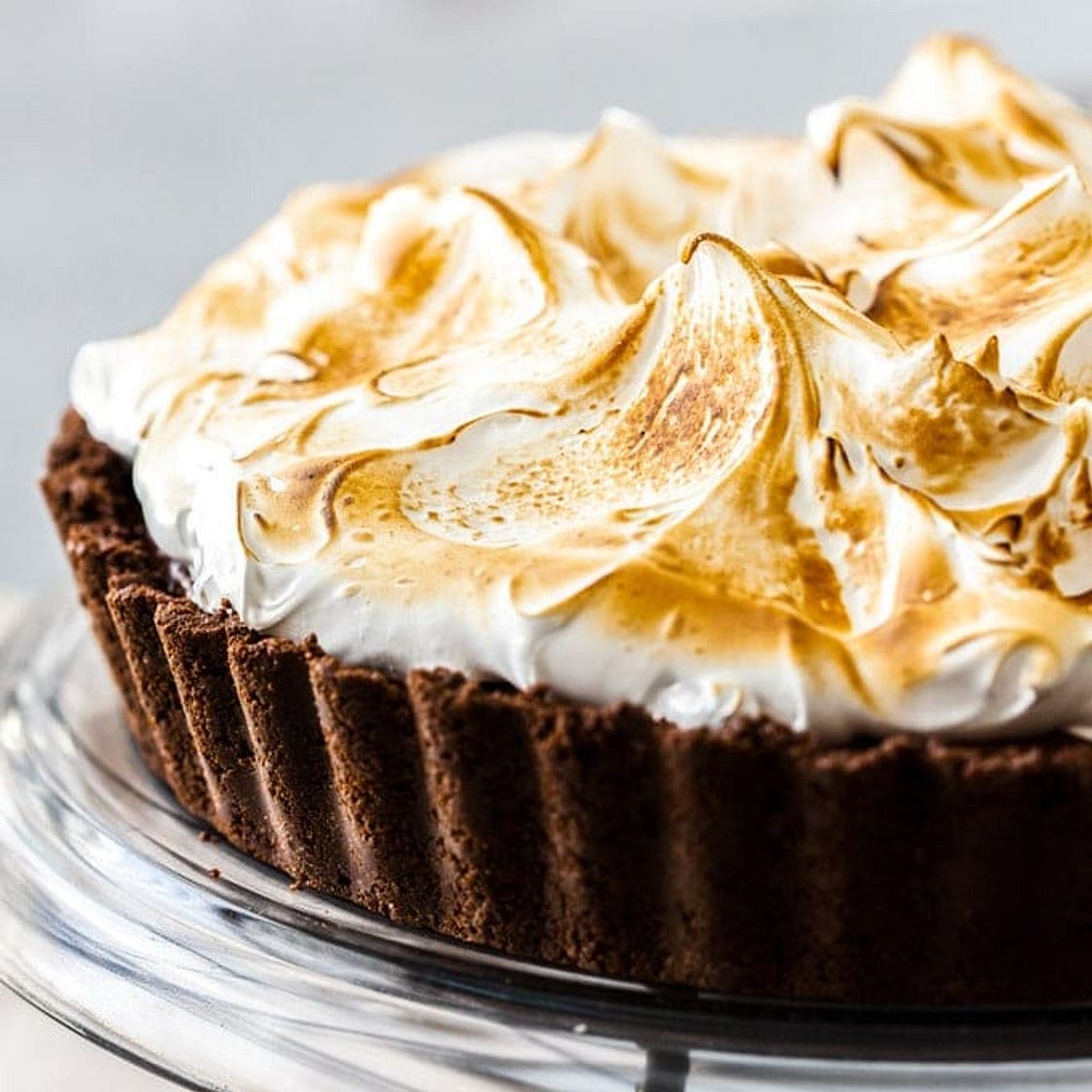 No Bake Chocolate Meringue Pie