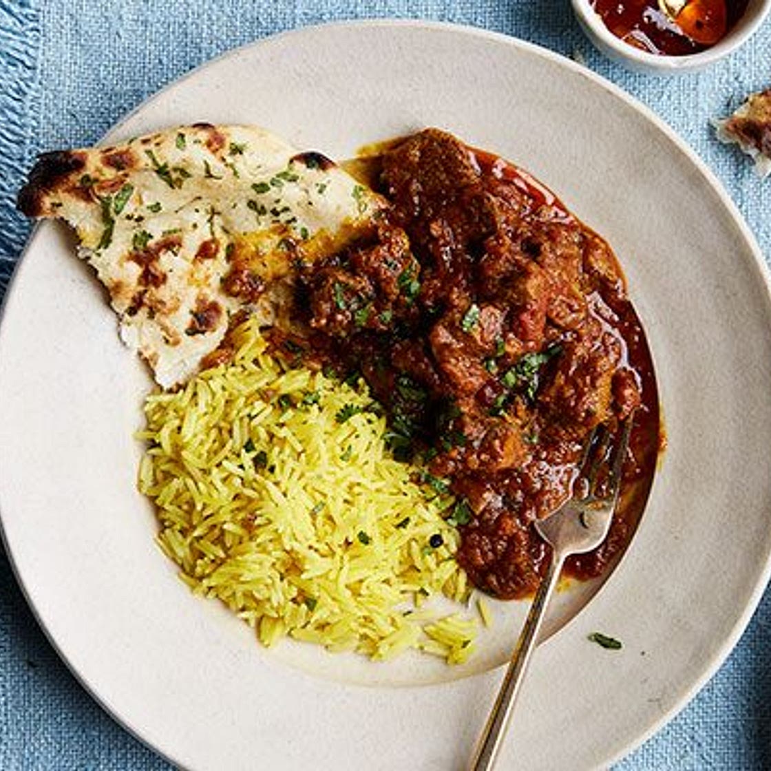 Leftover lamb curry