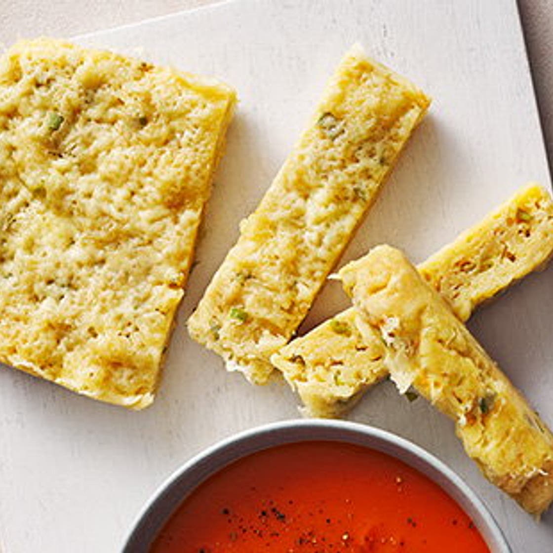 Cheese and onion microwave bread
