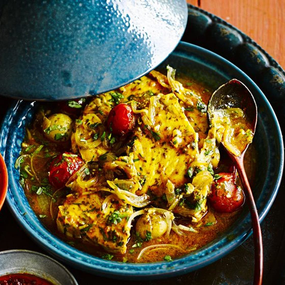 Chermoula tomato and fish tagine