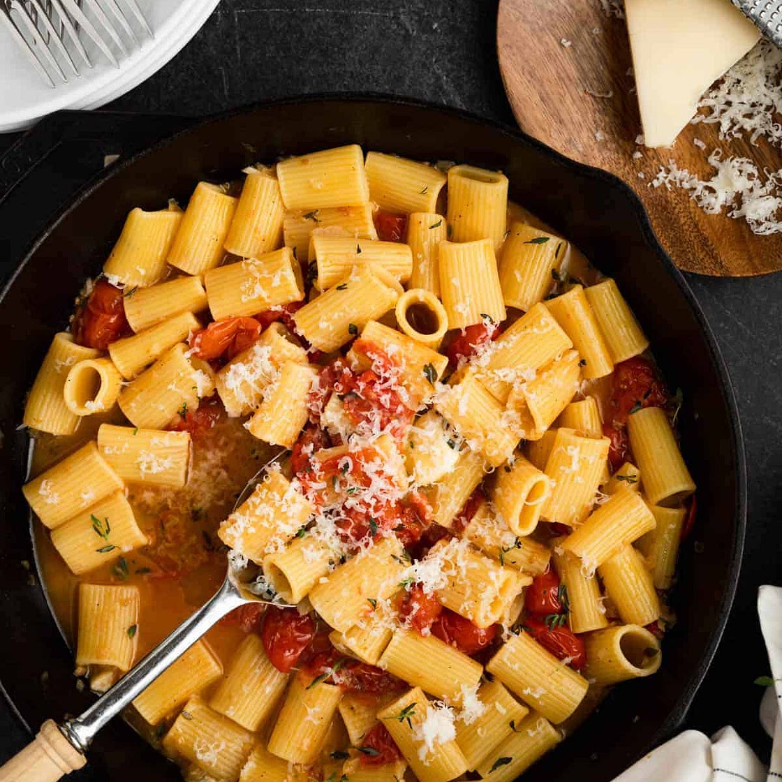 30 Minute One-Pan Pasta Dinner (Vegetarian)