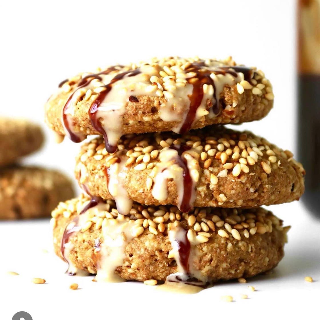 Healthy tahini molasses cookies