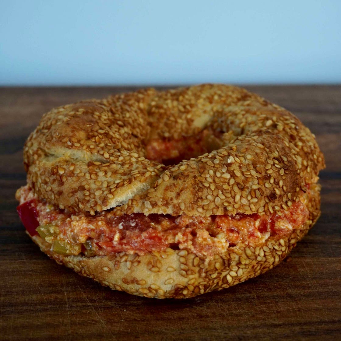 Menemen simit sandwich