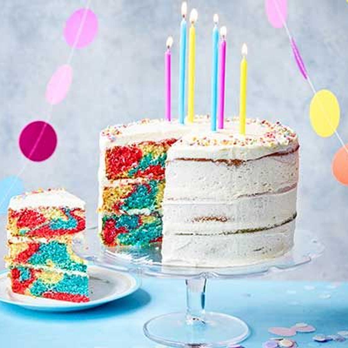 Rainbow zebra cake