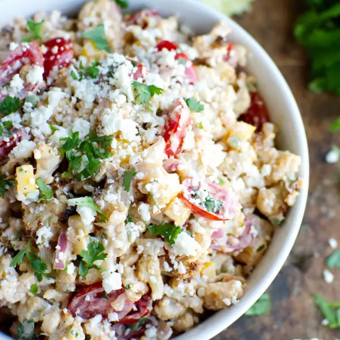 Keto Mexican Street Cauliflower Salad